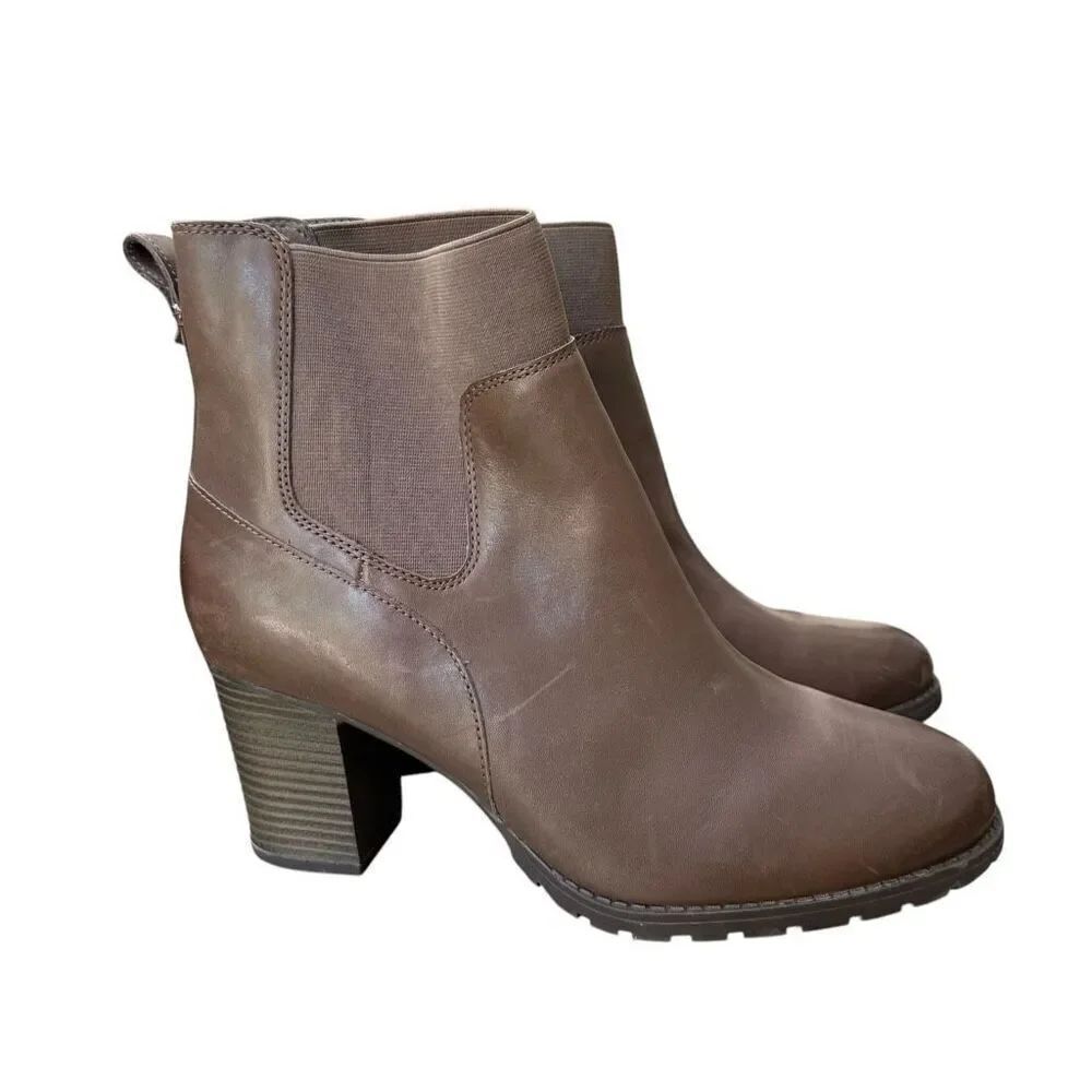 Clarks Verona Ease Brown Leather Chelsea Boots size 11